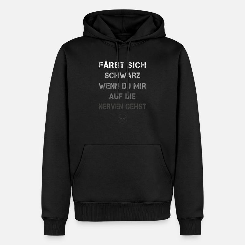 Devient noir - Sweat à capuche Premium bio Homme - noir