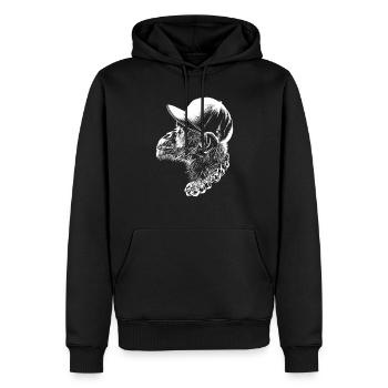 Cool Thug Monkey Head With Cap And Necklace Funny - Men’s Premium Organic Hoodie - black - Front - Nico (187cm)