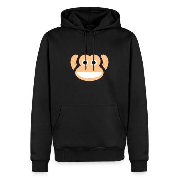 Niedliches Affe ganzes Gesicht Affe Tier Primate Liebhaber - Männer Premium Bio Hoodie - Schwarz - Vorne - Nico (187cm)