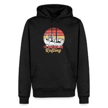 Je préfère faire du rafting - Sweat à capuche Premium bio Homme - noir - Devant - Nico (187cm)