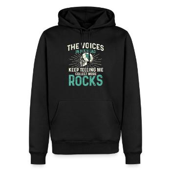Les voix dans ma tête - Geode Hunter Geology - Sweat à capuche Premium bio Homme - noir - Devant - Nico (187cm)