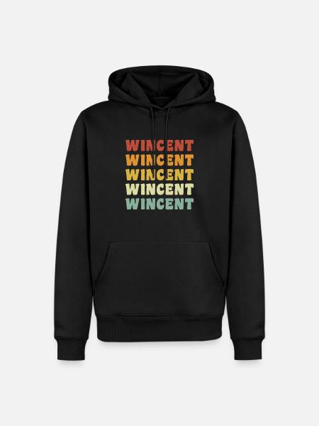 Wincent - Männer Premium Bio Hoodie - Schwarz