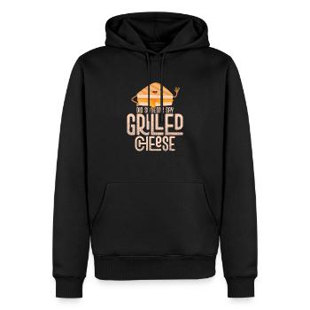 Did Someone Say Grilled Cheese Food Sandwich - Männer Premium Bio Hoodie - Schwarz - Vorne - Nico (187cm)