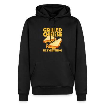 Grilled Cheese Fix Everything Sandwich Food - Männer Premium Bio Hoodie - Schwarz - Vorne - Nico (187cm)