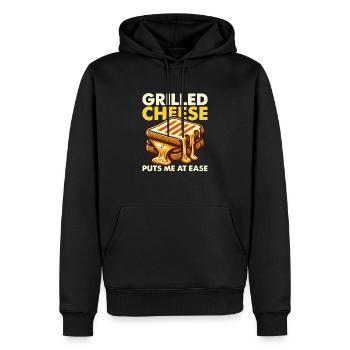 Le fromage grillé me met à l’aise Sandwich - Sweat à capuche Premium bio Homme - noir - Devant - Nico (187cm)