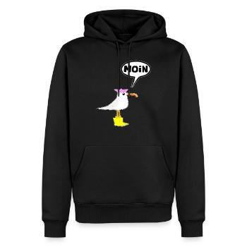 Moin Seagull Bottes Speech Bubble Femmes Bottes en caoutchouc - Sweat à capuche Premium bio Homme - noir - Devant - Nico (187cm)