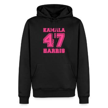 Kamala Harris, 47e présidente des États-Unis - Sweat à capuche Premium bio Homme - noir - Devant - Nico (187cm)