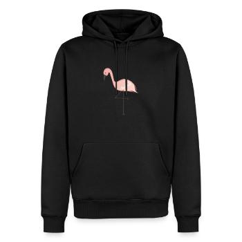 Chemise Femme Pink Flamingo - Cool Pink Flamingo - Sweat à capuche Premium bio Homme - noir - Devant - Nico (187cm)