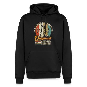 Original 1953 Geburtstagsgeschenk 1953 Authentisch - Männer Premium Bio Hoodie - Schwarz - Vorne - Nico (187cm)