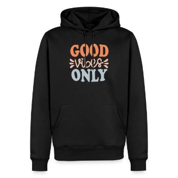 Nice Vibes Only - Men’s Premium Organic Hoodie - black - Front - Nico (187cm)