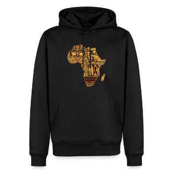 Couleur vive Africaine - Sweat à capuche Premium bio Homme - noir - Devant - Nico (187cm)