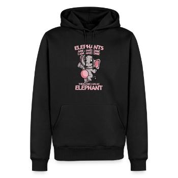 Elefanten sind großartig Ich bin großartig Lustiger Elefant - Männer Premium Bio Hoodie - Schwarz - Vorne - Nico (187cm)