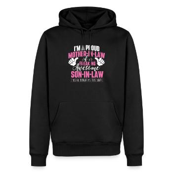 Ich bin eine stolze Schwiegermutter - Mama Mama Muttertag - Männer Premium Bio Hoodie - Schwarz - Vorne - Nico (187cm)