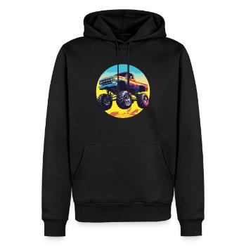 Monster Truck - Men’s Premium Organic Hoodie - black - Front - Nico (187cm)