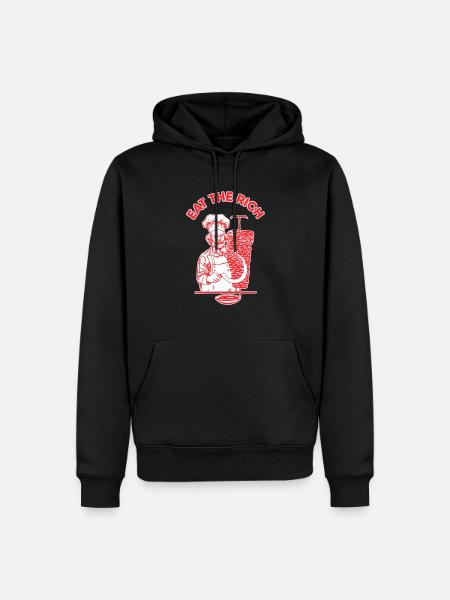 "Eat The Rich" Döner X Karl Marx Kommunismus Links - Männer Premium Bio Hoodie - Schwarz