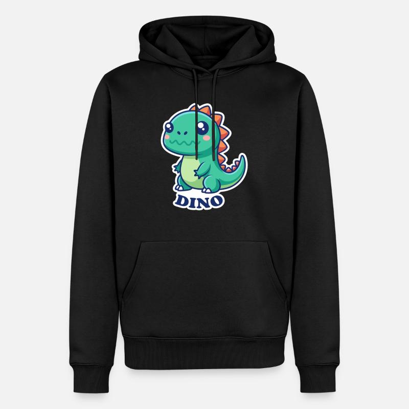 DINOSAURE - Sweat à capuche Premium bio Homme - noir