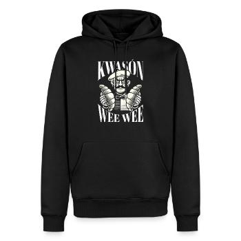 Croissant oui oui funny french france française - Männer Premium Bio Hoodie - Schwarz - Vorne - Nico (187cm)