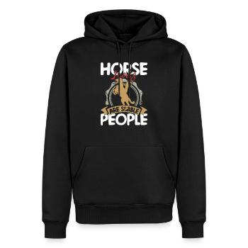 Horse Lovers Are Stable People Horseback Riding Gi - Männer Premium Bio Hoodie - Schwarz - Vorne - Nico (187cm)