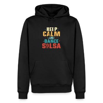 Keep Calm And Dance Salsa Salsa Dance Latin Music - Männer Premium Bio Hoodie - Schwarz - Vorne - Nico (187cm)