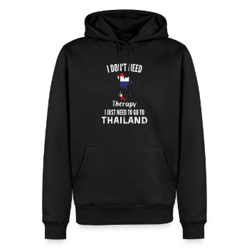 Je n’ai pas besoin de thérapie, seulement de la Thaïlande - Sweat à capuche Premium bio Homme - noir - Devant - Nico (187cm)