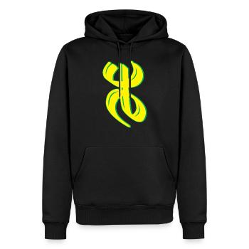 Amazigh und die Liebe zur kabylischen Amazigh-Kultur - Männer Premium Bio Hoodie - Schwarz - Vorne - Nico (187cm)