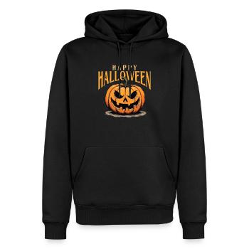 Frohes Halloween - Spooky Jack O Lantern Ghoul - Männer Premium Bio Hoodie - Schwarz - Vorne - Nico (187cm)