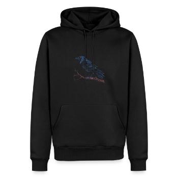 Crow - Men’s Premium Organic Hoodie - black - Front - Nico (187cm)