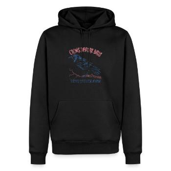 crows before bros Krähe Geschenk Ornitologe Spruch - Männer Premium Bio Hoodie - Schwarz - Vorne - Nico (187cm)