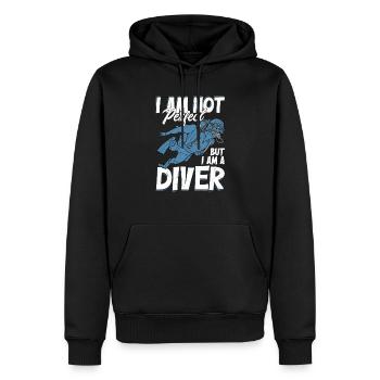 I Am Not Perfect But I Am A Diver Scuba Diving Sea - Männer Premium Bio Hoodie - Schwarz - Vorne - Nico (187cm)