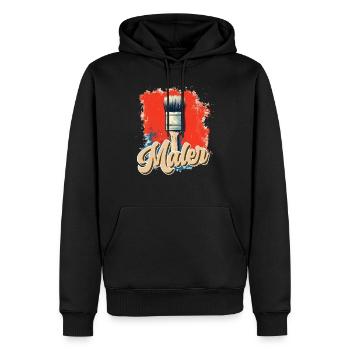 Tolle Maler Handwerker Design - Männer Premium Bio Hoodie - Schwarz - Vorne - Nico (187cm)