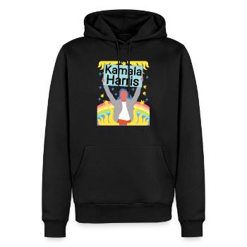 Kamala Harris President Regenbogen - Männer Premium Bio Hoodie - Schwarz - Vorne - Nico (187cm)