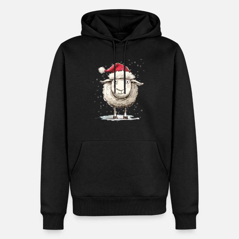 Mouton de Noël - Sweat à capuche Premium bio Homme - noir