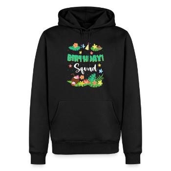 Floral Birthday Squad Tropical Island Party Graphi - Männer Premium Bio Hoodie - Schwarz - Vorne - Nico (187cm)