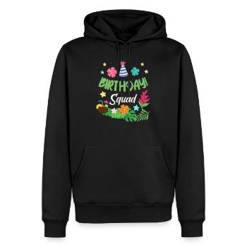 Escouade d’anniversaire Hawaiian Luau Party Fun Design - Sweat à capuche Premium bio Homme - noir - Devant - Nico (187cm)