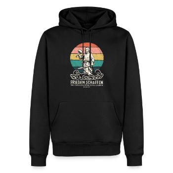 Friedenszeichen Friedenssymbol Pazifist Geschenk - Männer Premium Bio Hoodie - Schwarz - Vorne - Nico (187cm)