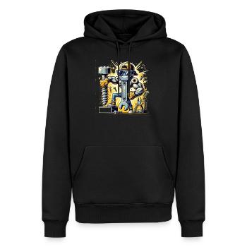 Heimwerker Schrauber und Bastler - Männer Premium Bio Hoodie - Schwarz - Vorne - Nico (187cm)