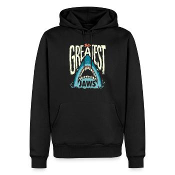 The Greatest Jaws - Shark Lover Marine Biologist - Men’s Premium Organic Hoodie - black - Front - Nico (187cm)
