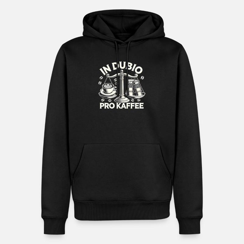 In dubio par café - Sweat à capuche Premium bio Homme - noir