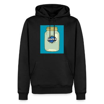 Crackle in a Jar – Fun Comic Style Design - Men’s Premium Organic Hoodie - black - Front - Nico (187cm)