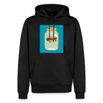 Snap! in a Jar – Fun Comic Style Design - Men’s Premium Organic Hoodie - black - Front - Nico (187cm)