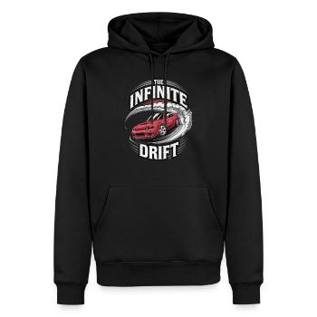 infinite drift - course voiture - Sweat à capuche Premium bio Homme - noir - Devant - Nico (187cm)