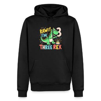 BIRTHDAY 3 - Men’s Premium Organic Hoodie - black - Front - Nico (187cm)