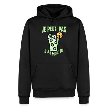 je peux pas j'ai Mojito - Sweat à capuche Premium bio Homme - noir - Devant - Nico (187cm)