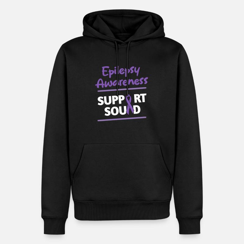 Épilepsie - Sweat à capuche Premium bio Homme - noir