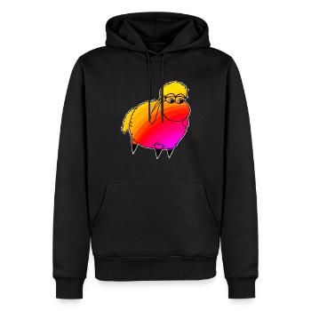 Wolly Sheepling Rainbow Retro wave Gaming - Männer Premium Bio Hoodie - Schwarz - Vorne - Nico (187cm)