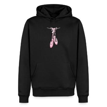 Elegantes rosa Ballett Elegant Pink Ballet - Sweat à capuche Premium bio Homme - noir - Devant - Nico (187cm)