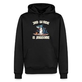 3. Klasse ist Jawsome 300 - Männer Premium Bio Hoodie - Schwarz - Vorne - Nico (187cm)