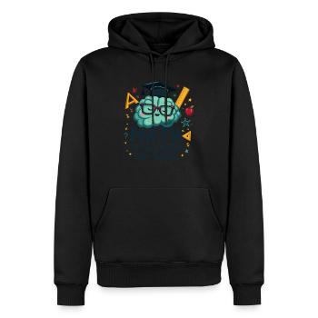 MATHEMATICS - Men’s Premium Organic Hoodie - black - Front - Nico (187cm)