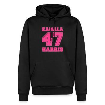 Kamala Harris, 47e présidente des États-Unis - Sweat à capuche Premium bio Homme - noir - Devant - Nico (187cm)