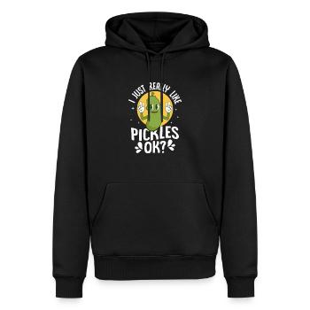 I Just Really Like Pickles, Ok? Pickle Vegan Cucum - Männer Premium Bio Hoodie - Schwarz - Vorne - Nico (187cm)